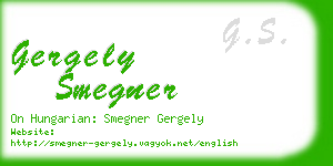 gergely smegner business card